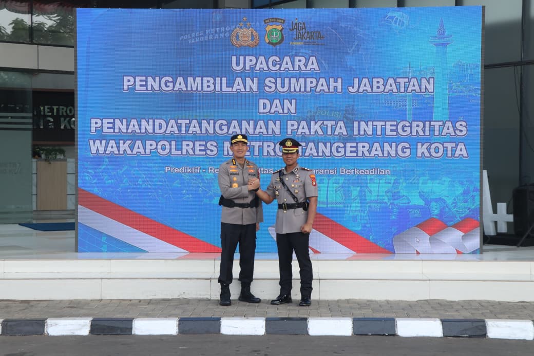 Wakapolres Metro Tangerang Kota Resmi Diambil Sumpah Jabatan, Teguhkan Komitmen Integritas Dan Pelayanan Kepada Masyarakat