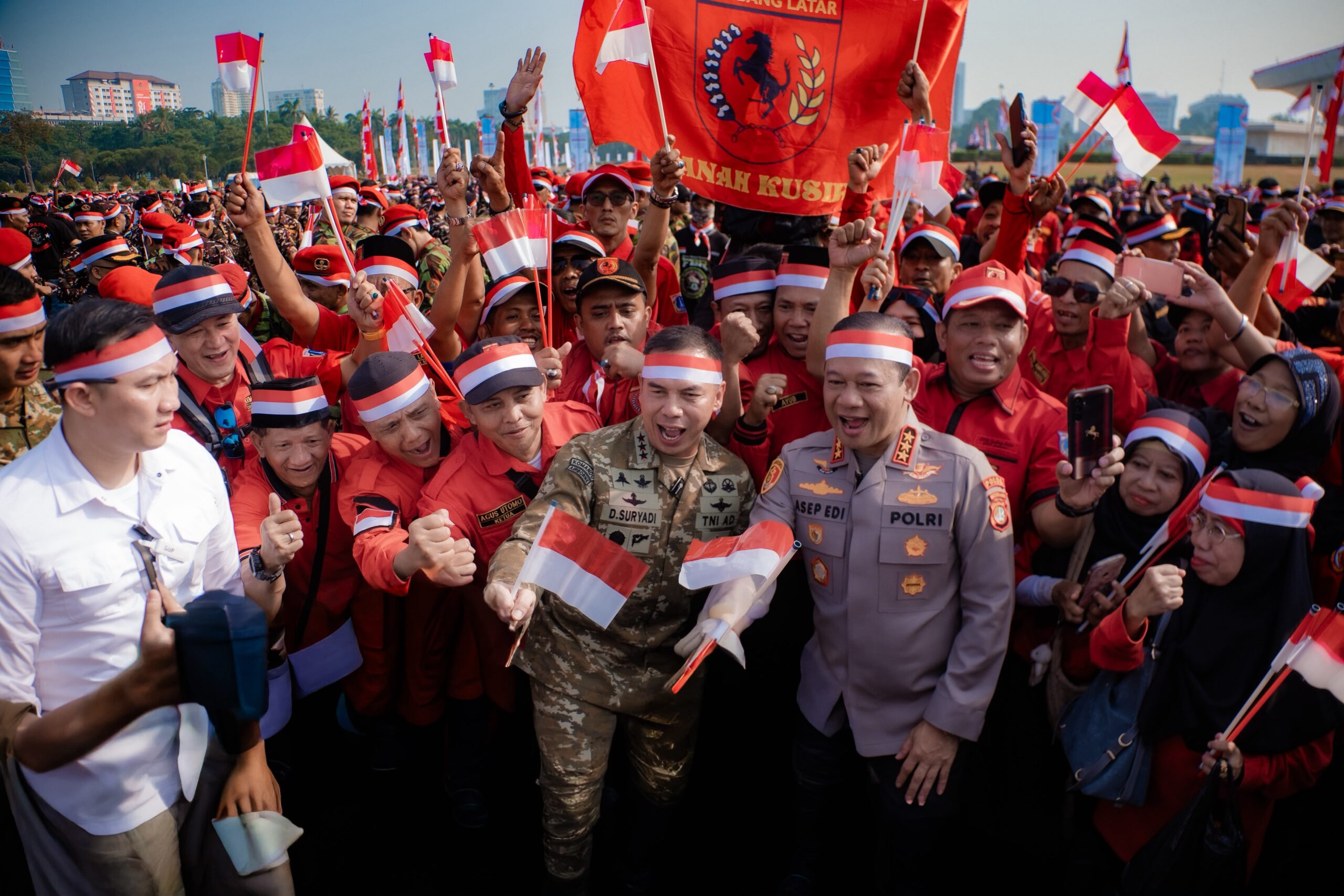 Polda Metro Jaya Gelar Apel Kebangsaan Sambut Hari Ulang Tahun ke-81 Republik Indonesia