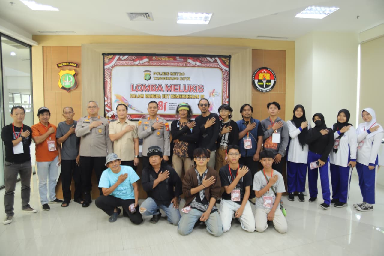 Bukan Cuma Ungkap Kasus, Polres Metro Tangerang Kota Gelar Lomba Melukis