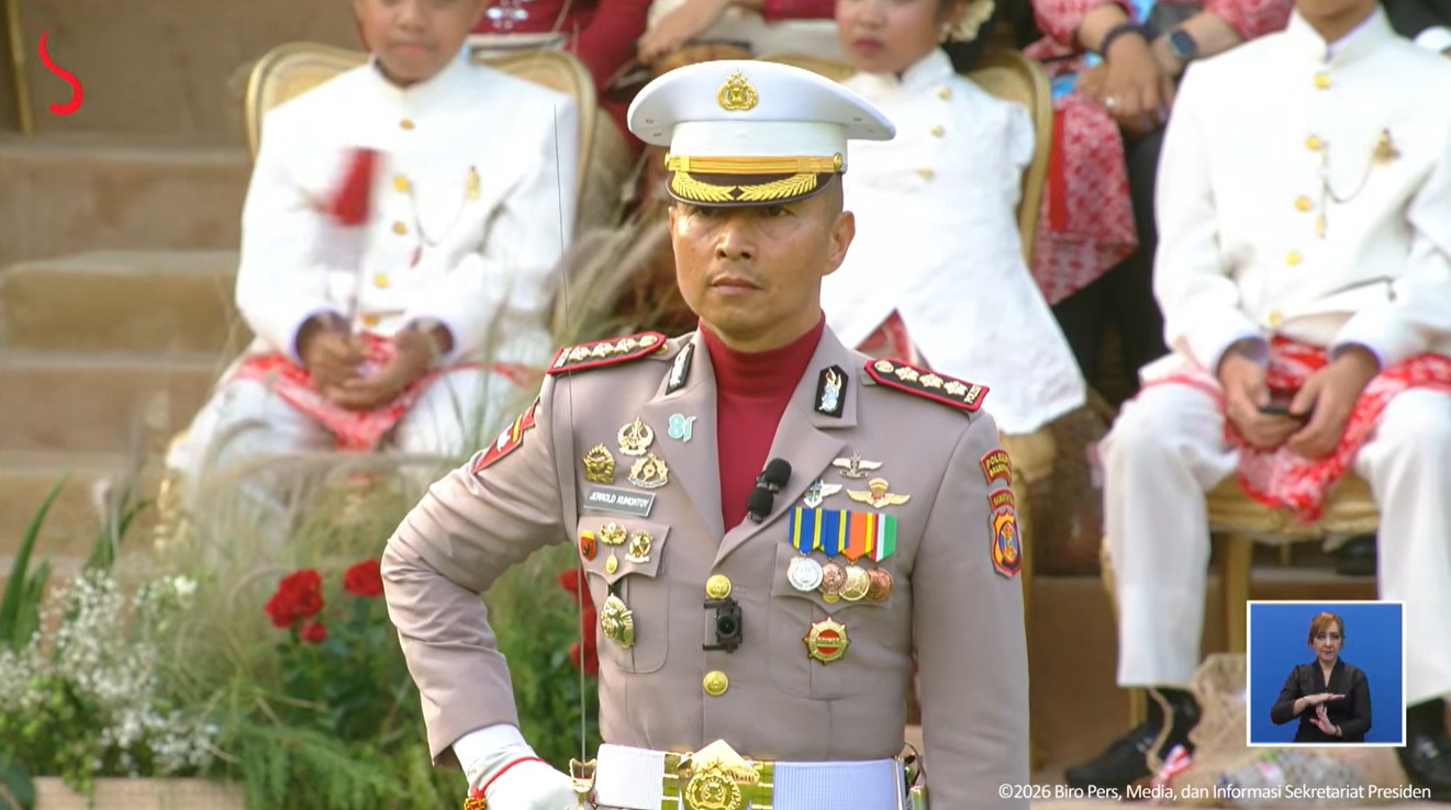 Mengenal Sosok Kombes Jerrold, Danup Penurunan Bendera Merah Putih HUT RI ke-81 di Istana