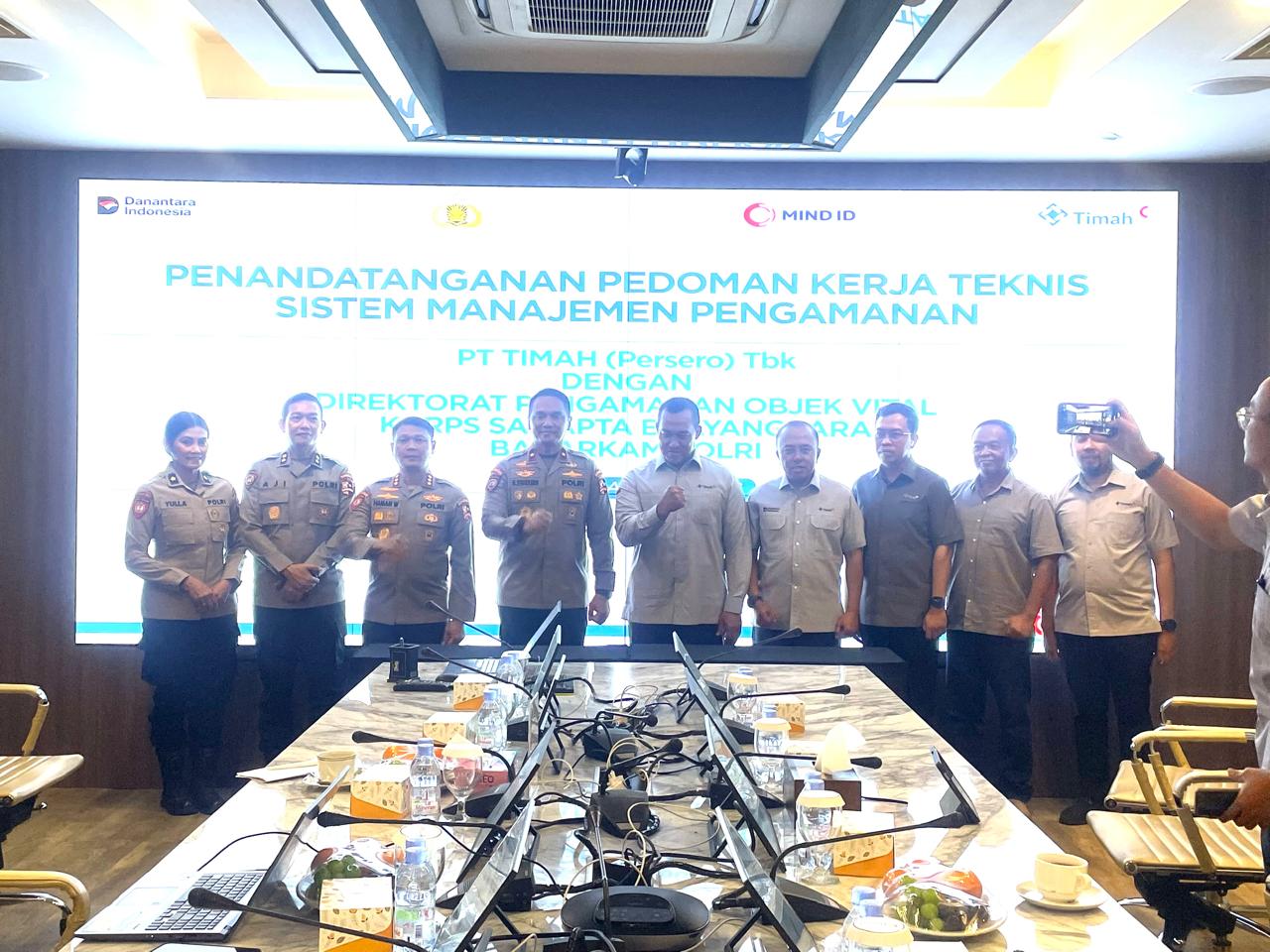 Perkuat Pengamanan Obvitnas, Ditpamobvit Baharkam Polri dan PT Timah Teken Perjanjian Kerja Sama