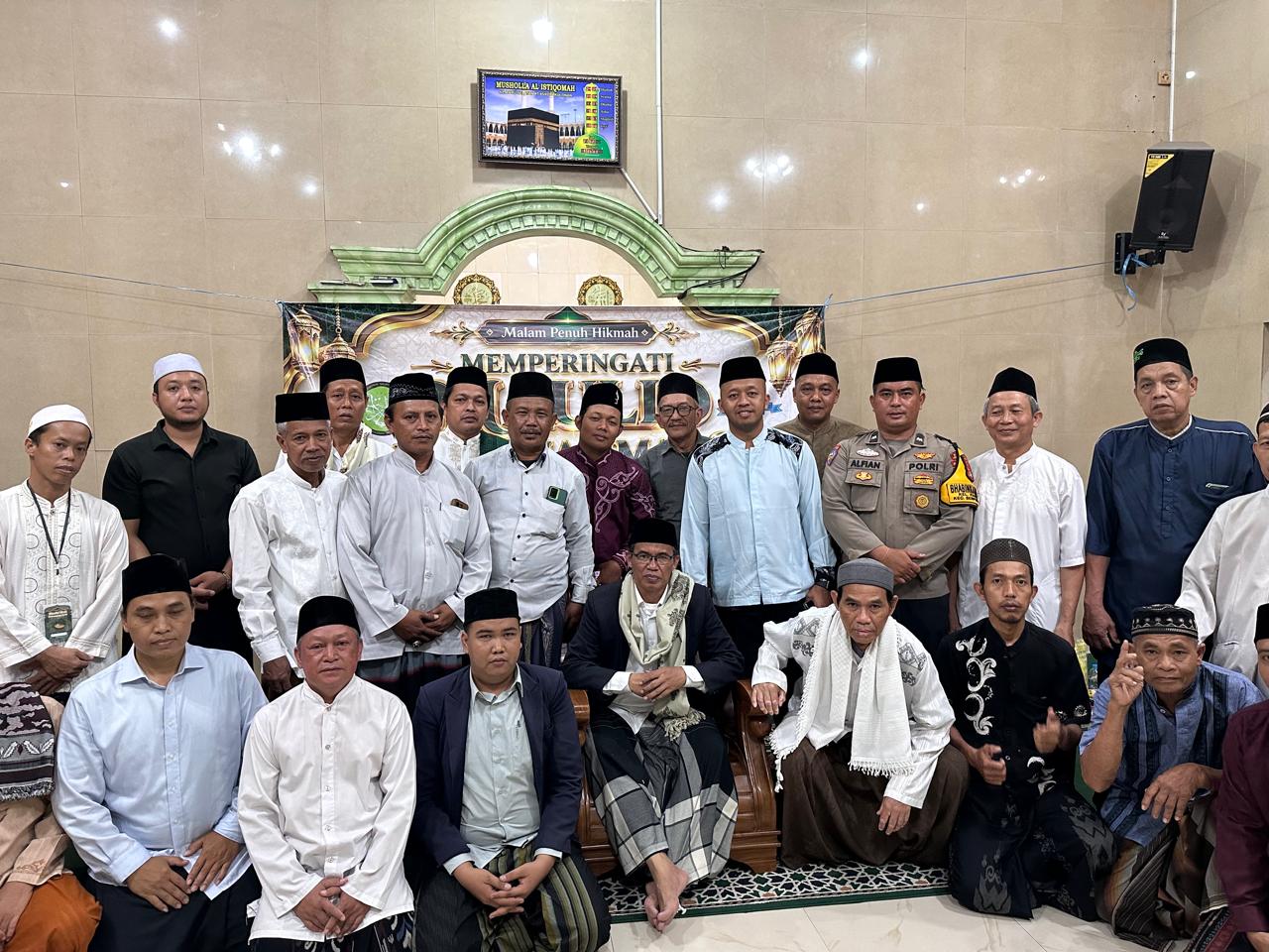Jaga Jakarta+ On The Spot, Bhabinkamtibmas Pakulonan Hadiri Maulid Nabi dan Sampaikan Pesan Kamtibmas