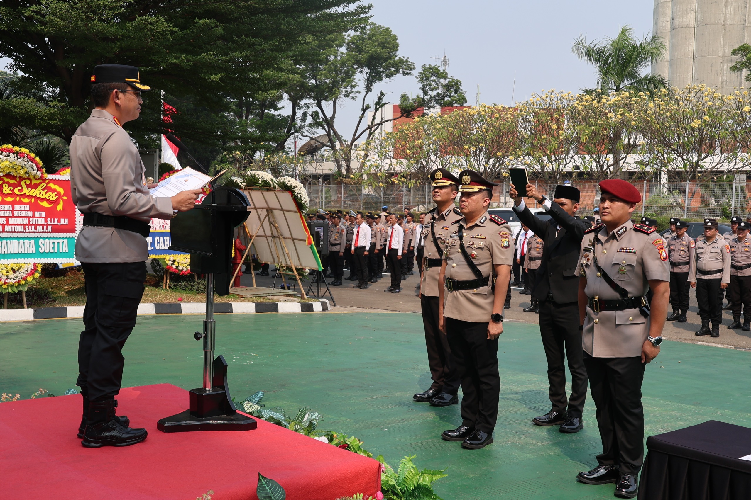 Polresta Bandara Soekarno-Hatta Gelar Sertijab Wakapolresta dan Kasat Reskrim