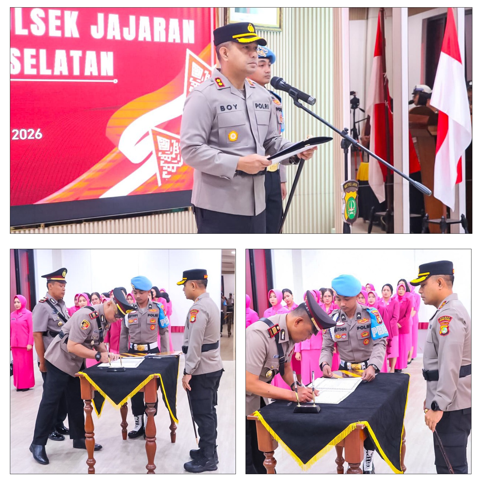 11 Jabatan PJU dan Kapolsek Jajaran Polres Tangerang Selatan Resmi Berganti