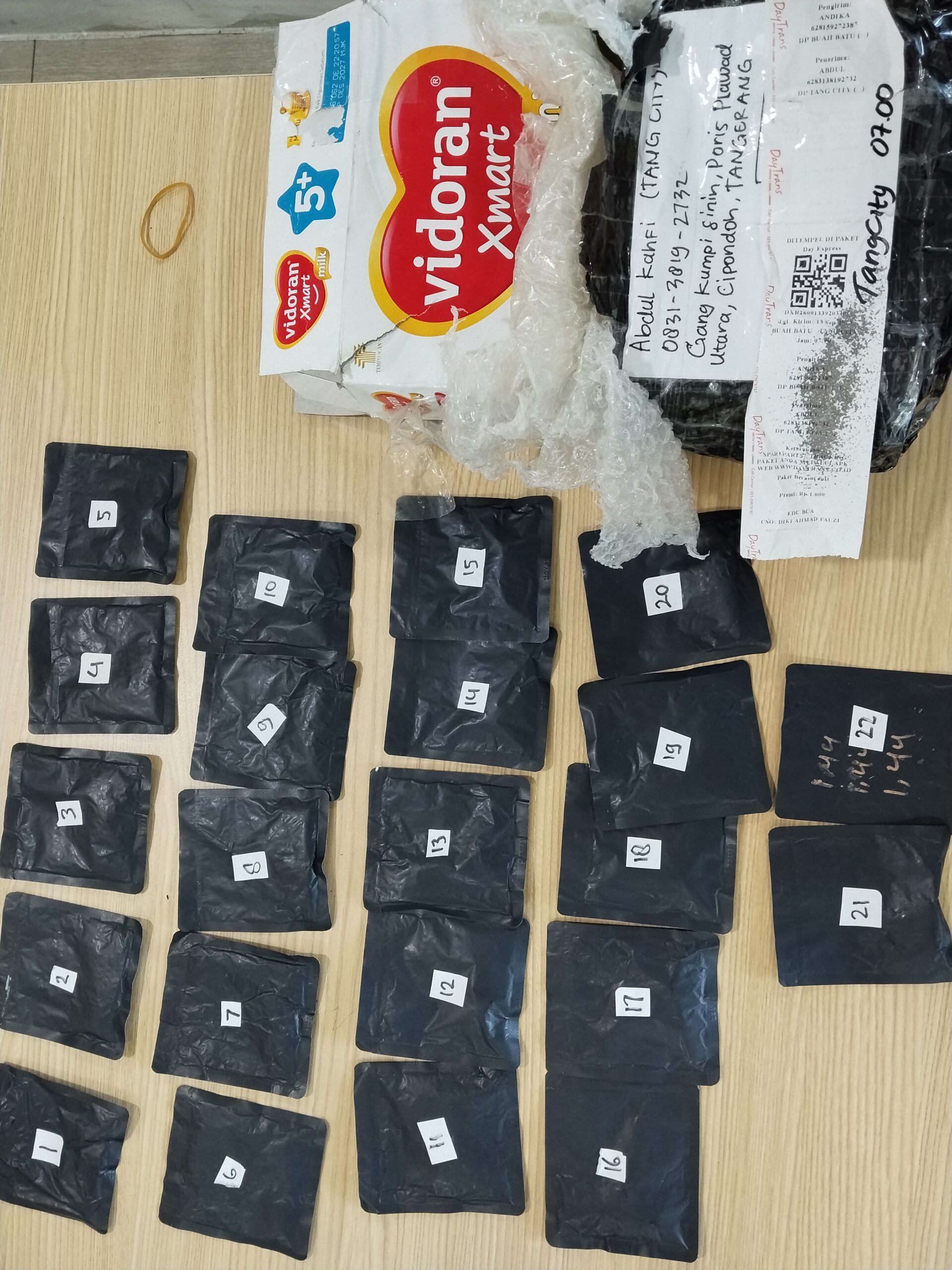 Satresnarkoba Polres Metro Tangerang Kota Ungkap Peredaran MDMB-4en-PINACA, 76,35 Gram Diamankan