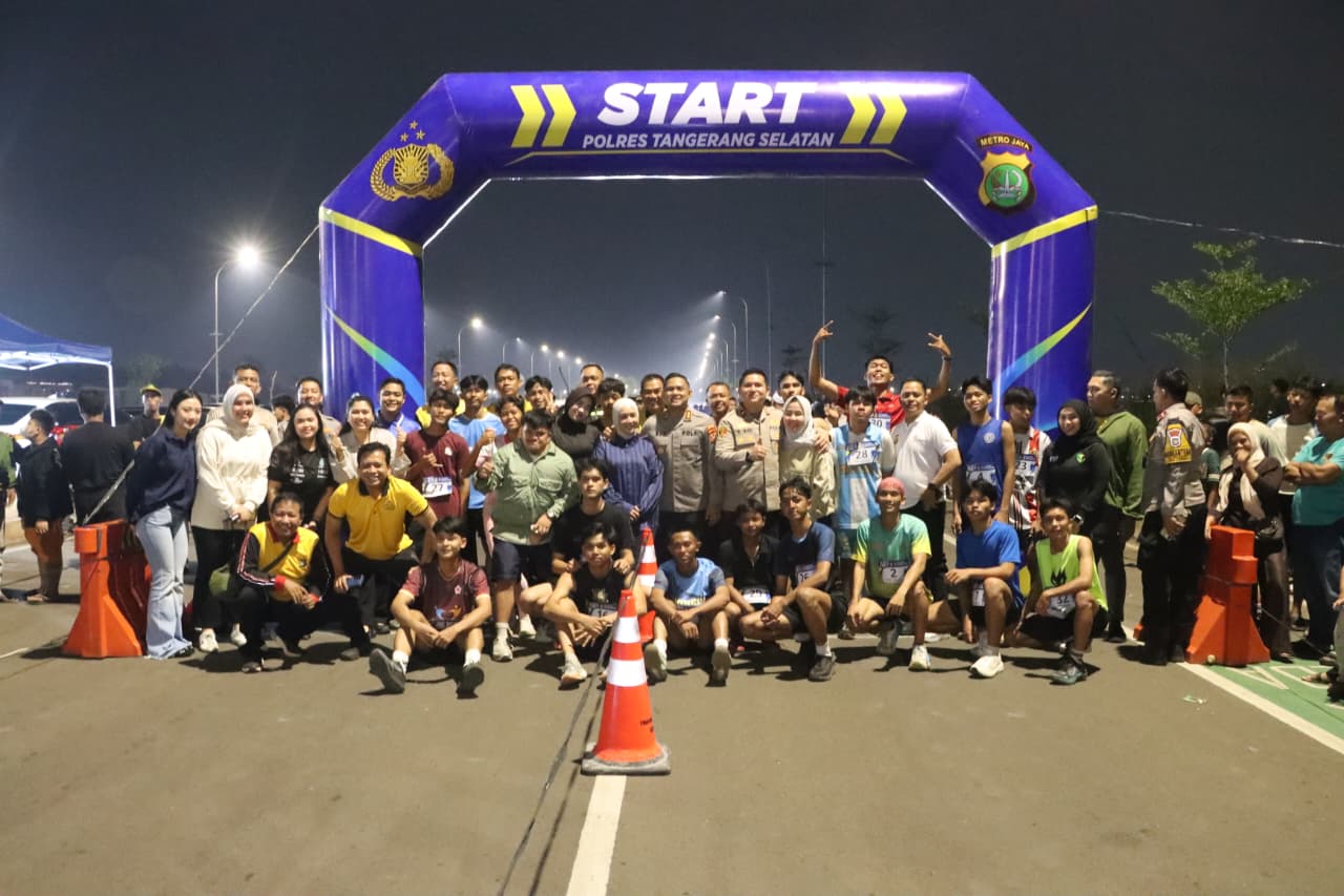 Fun Night Run Piala Kapolres Tangsel, Hadirkan Aktivitas Positif di Lokasi Rawan Balap Liar