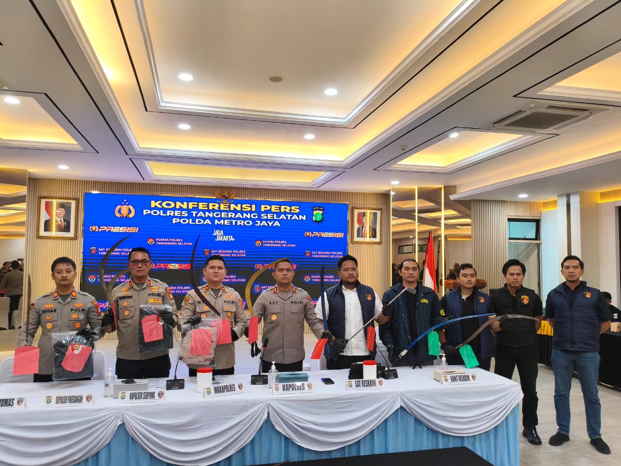 Dua Kelompok Saling Serang, Polres Tangsel Amankan 7 Tersangka dan 2 ABH