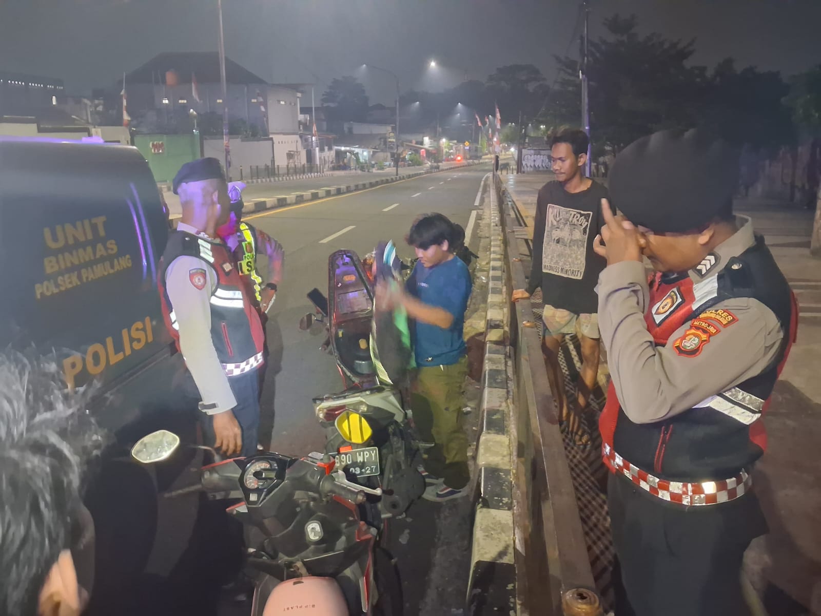 Polsek Pamulang Gelar Patroli Cipta Kondisi dan Jaga Jakarta+ On The Spot, Antisipasi Kejahatan Jalanan