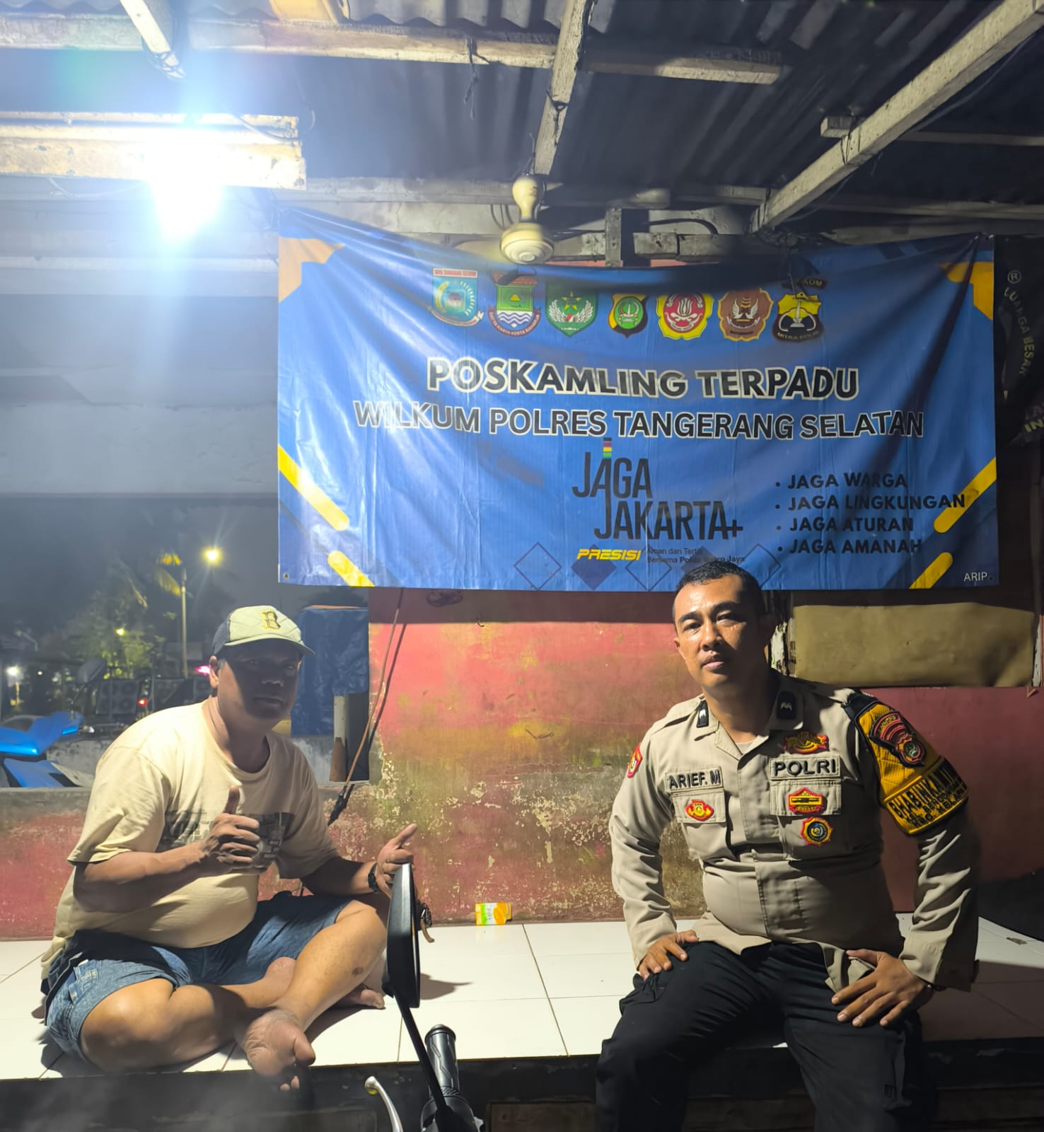 Perkuat Keamanan Lingkungan, Polsek Kelapa Dua Cek Poskamling Terpadu di Bencongan Indah