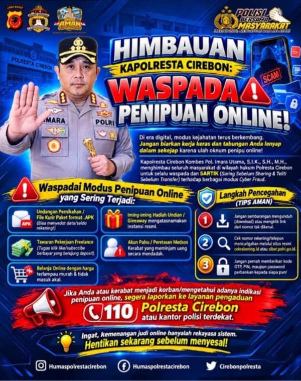 Garda Terdepan Lindungi Warga di Era Digital, Polresta Cirebon Galakan Gerakan ‘SARTIK’ Basmi Cyber Fraud