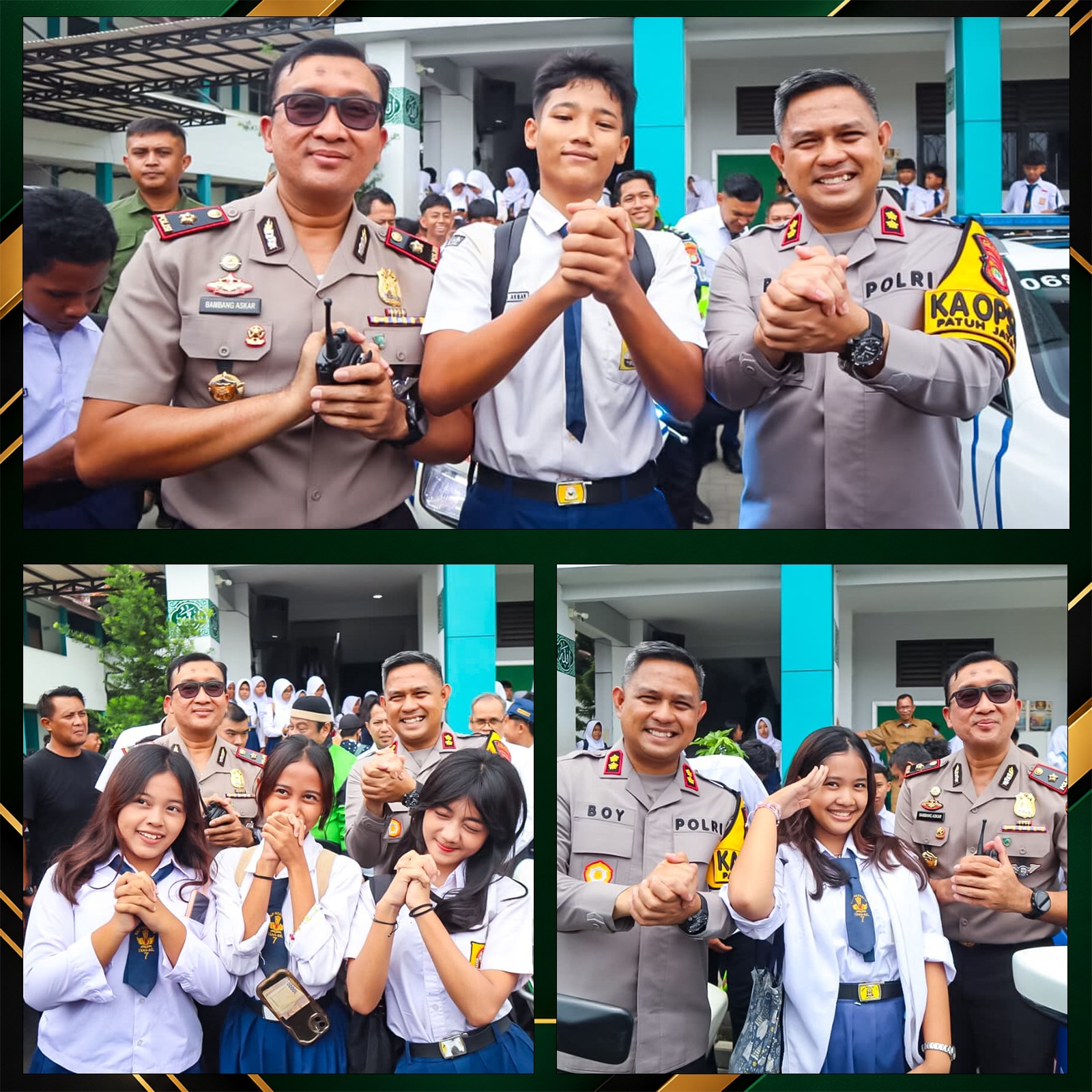 Polisi Peduli Pendidikan, Kapolres Tangsel Kunjungi SMPN 10 Kota Tangerang Selatan